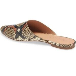 New MADEWELL Remi Mule Snake Embossed Leather Shoe 6